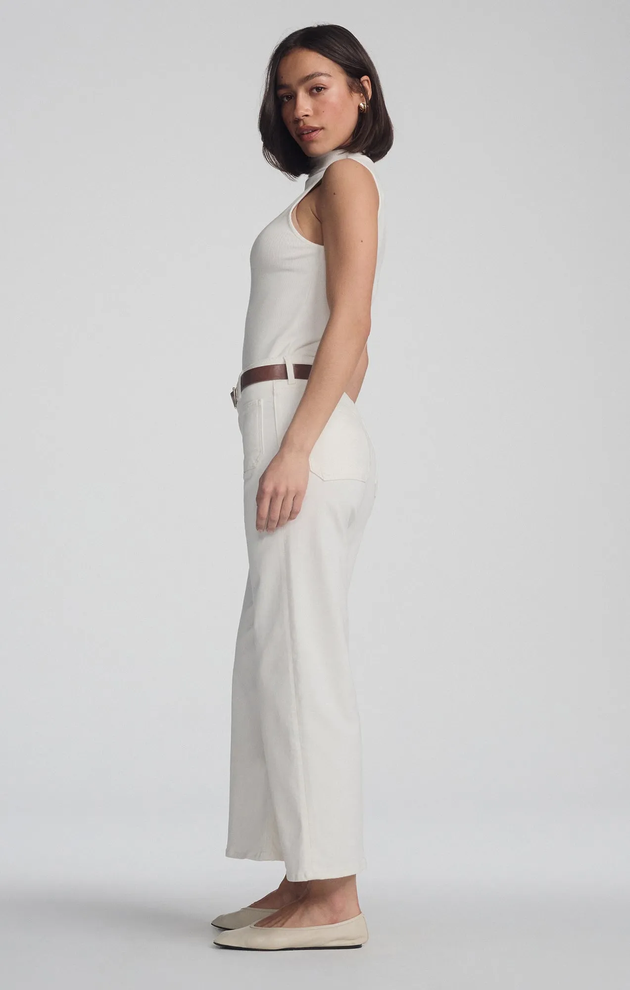 PALOMA MARINE WIDE LEG IN WHITE FLEX BLUE