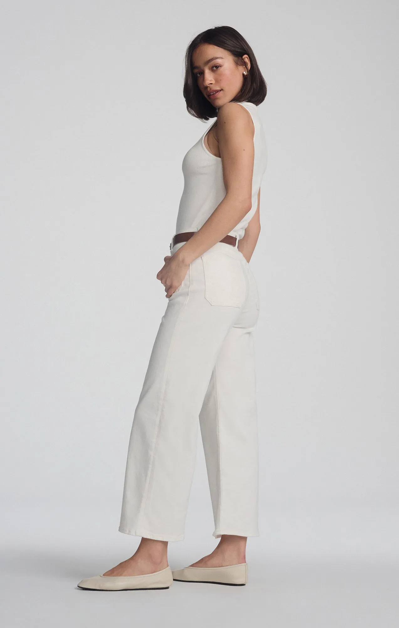PALOMA MARINE WIDE LEG IN WHITE FLEX BLUE