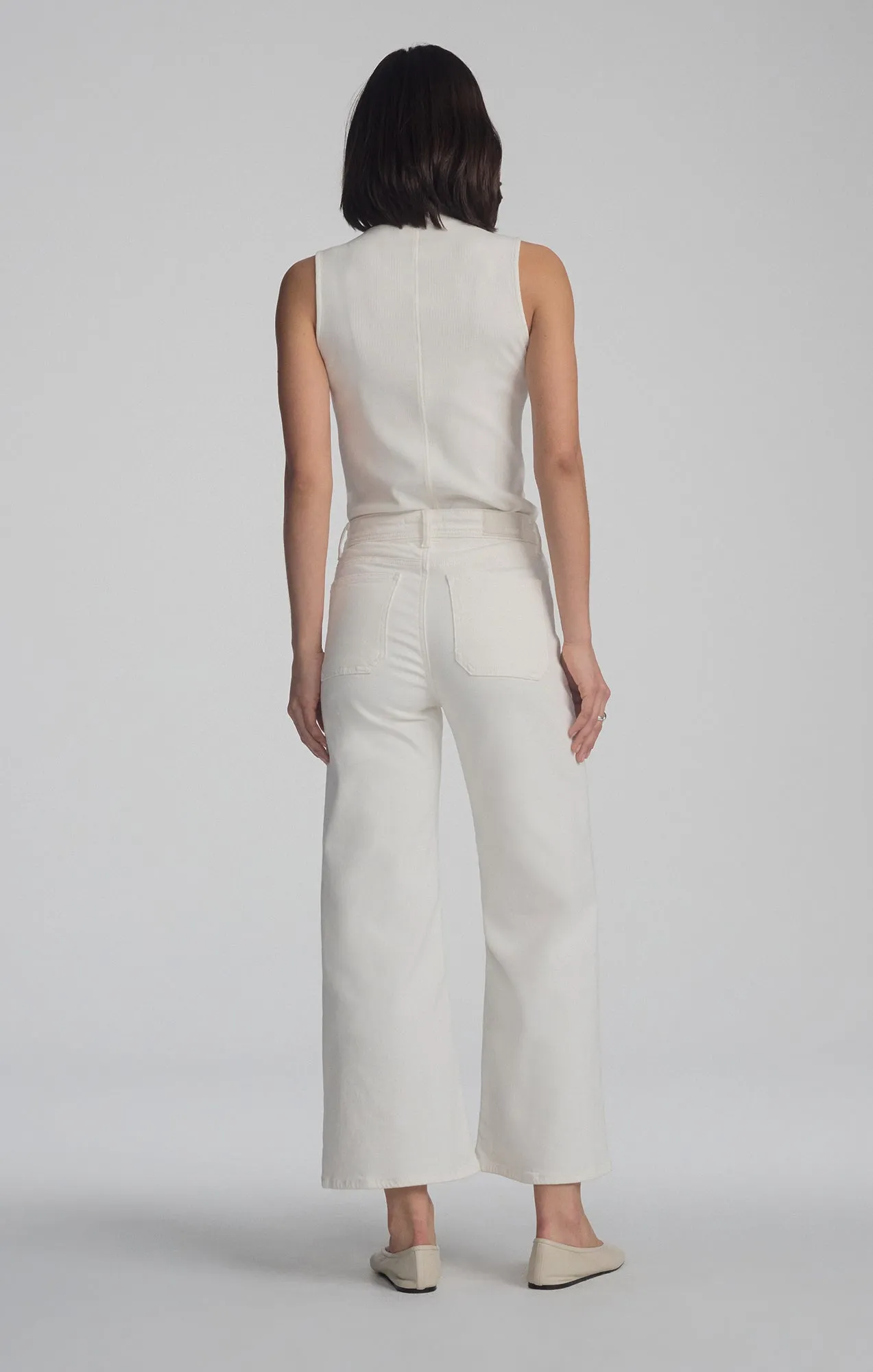 PALOMA MARINE WIDE LEG IN WHITE FLEX BLUE