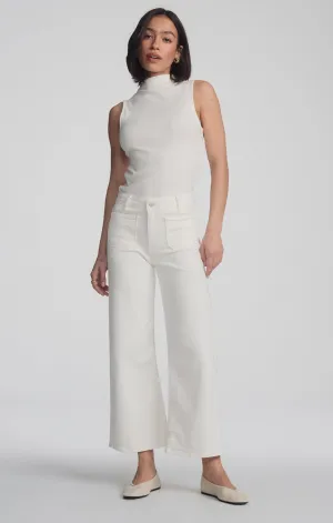 PALOMA MARINE WIDE LEG IN WHITE FLEX BLUE
