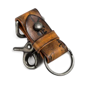 Path of War Calligraphy Leather Keychain
