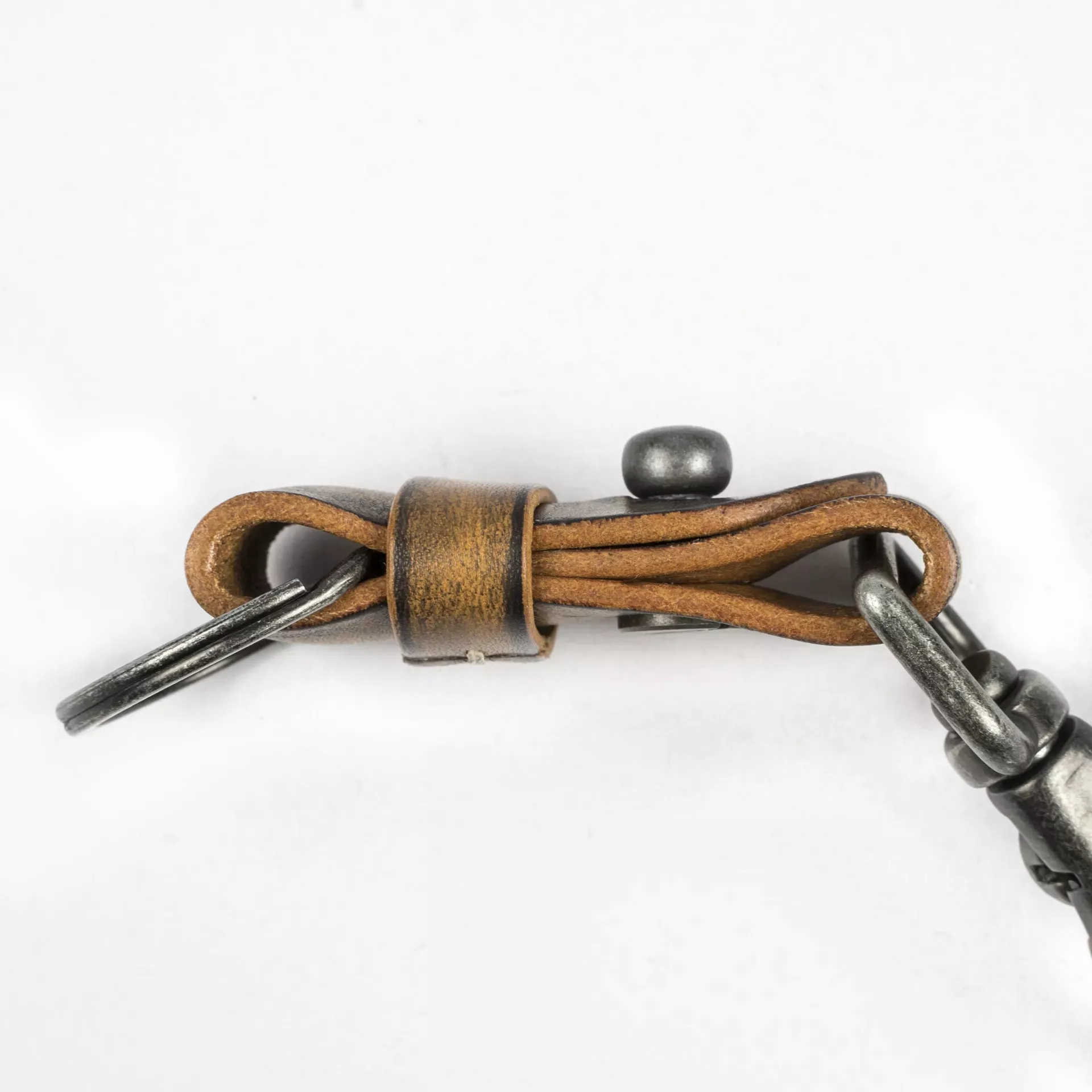 Path of War Calligraphy Leather Keychain