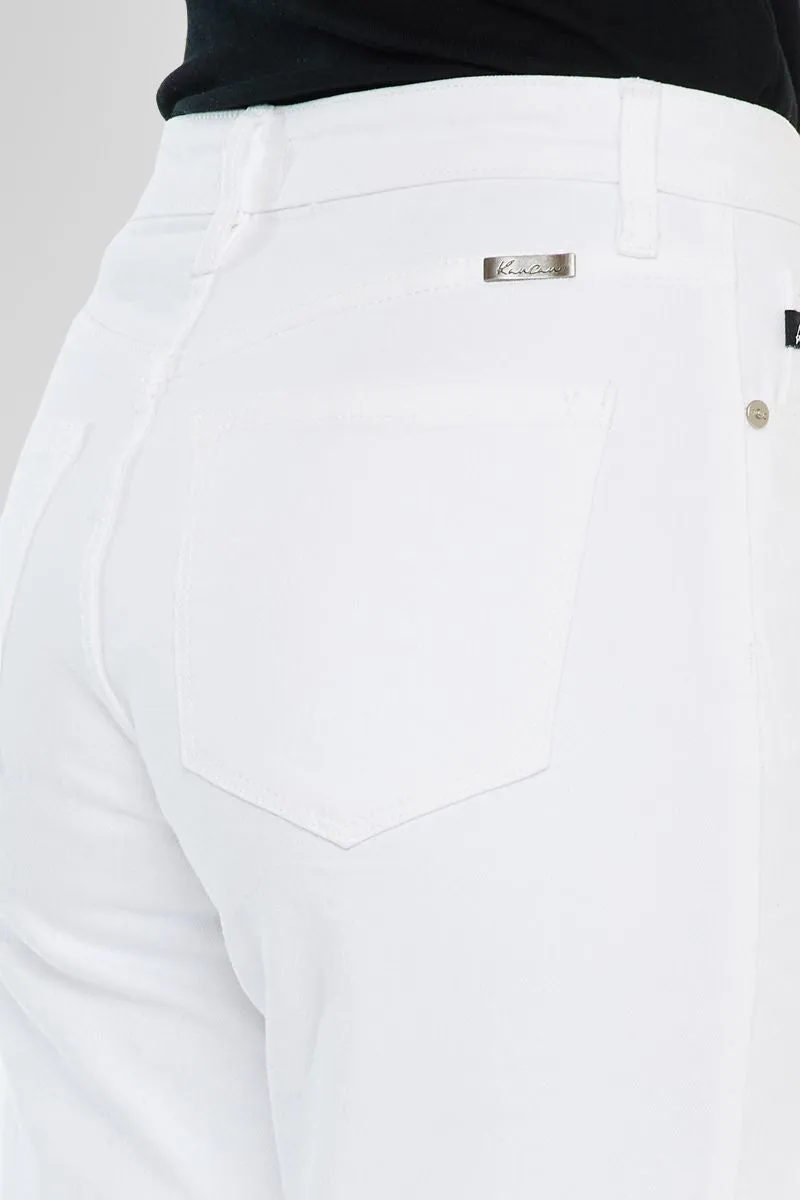 Peppermint High Rise Cropped Straight Leg Jeans