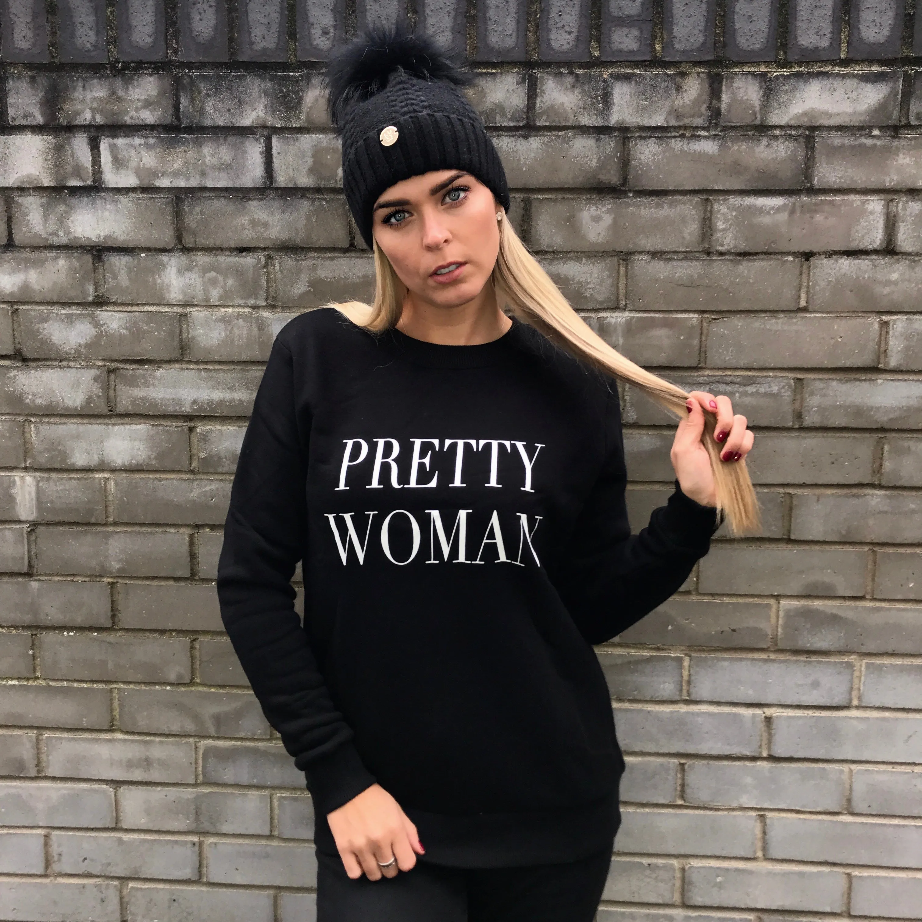 PRETTY WOMAN SWEATSHIRT JUMPER - SLOGAN T SHIRT CT077