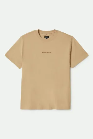 Quality Embroidered Heavyweight S/S Standard T-Shirt - Cream Classic Wash