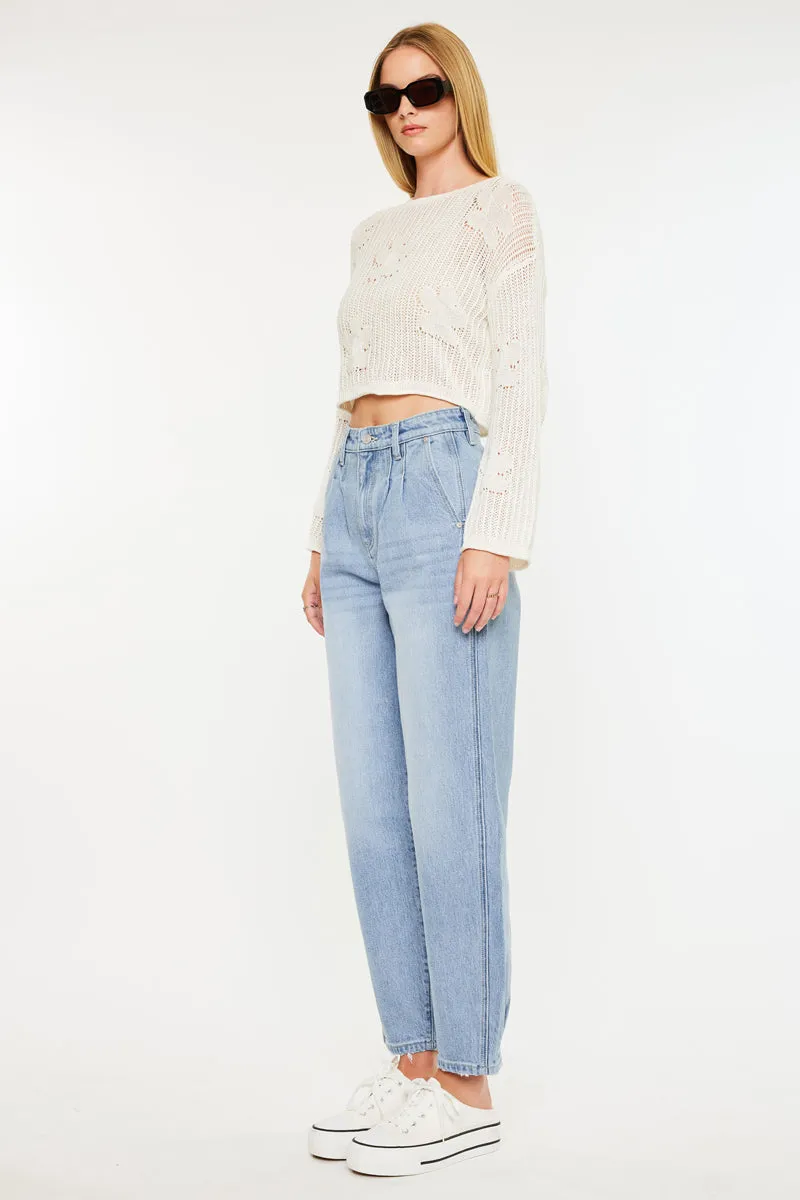 Rea Ultra High Rise Wide Tapered Fit Jeans