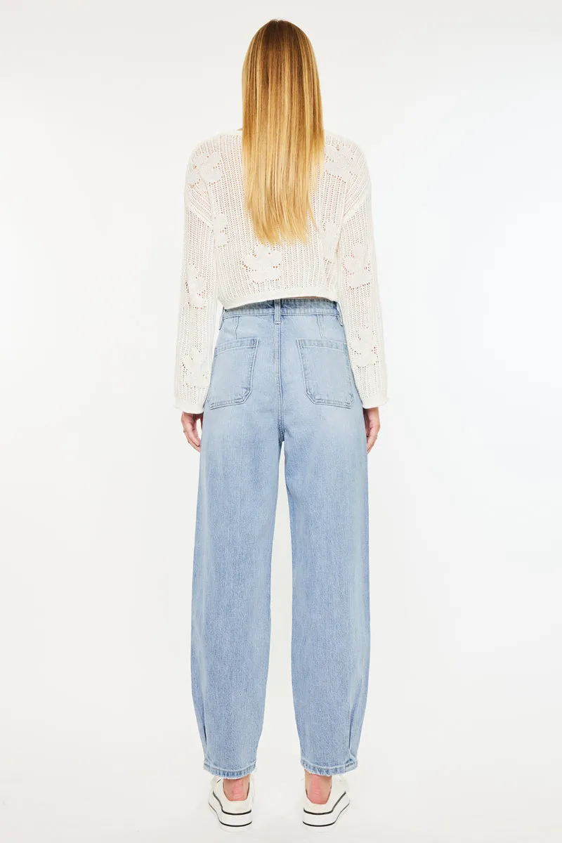 Rea Ultra High Rise Wide Tapered Fit Jeans