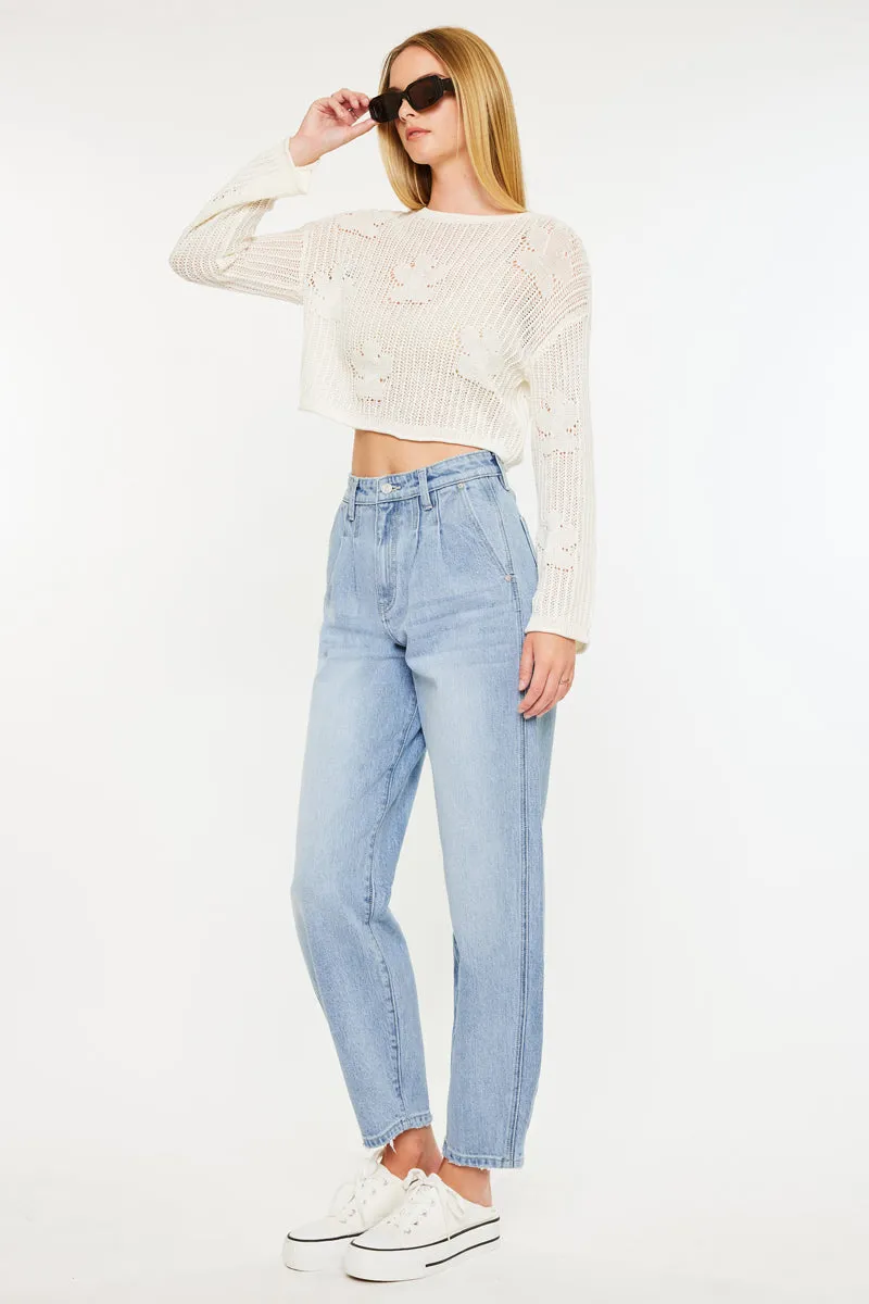 Rea Ultra High Rise Wide Tapered Fit Jeans