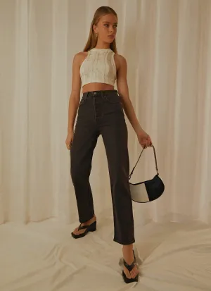 Ribcage Straight Ankle Jeans - Feelin' Cagey