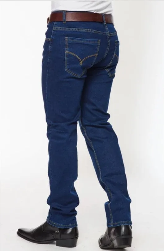 Rodeo Clothing Mens Jeans Skinny Fit in Dark Blue HLP-502-DKBLUE