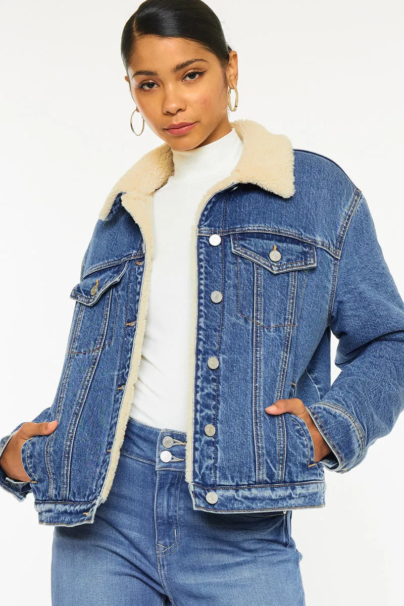 Rosalia  Cropped Sherpa Jacket