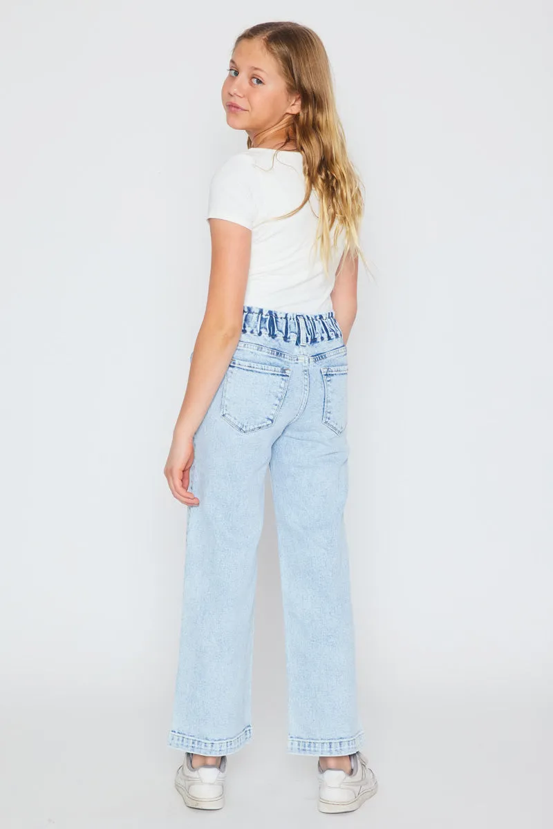 Rubi High Rise Wide Leg Kids Jeans
