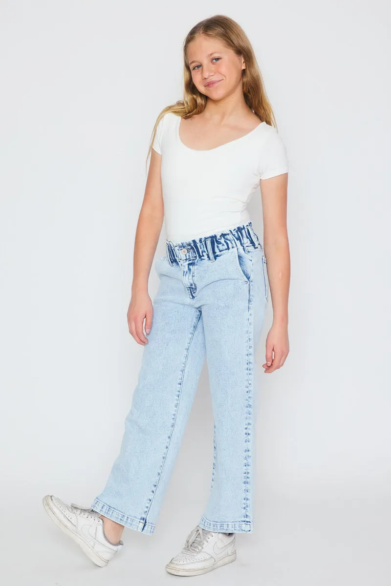 Rubi High Rise Wide Leg Kids Jeans