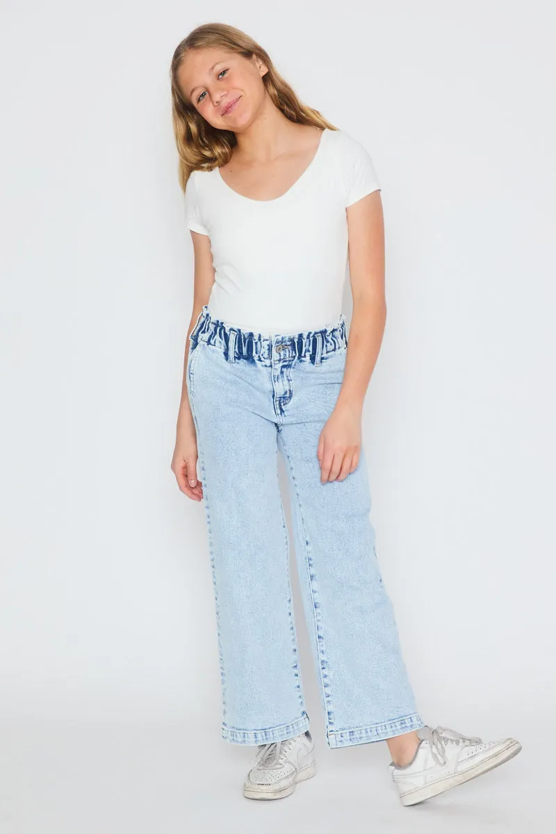 Rubi High Rise Wide Leg Kids Jeans