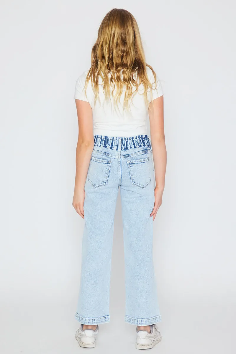 Rubi High Rise Wide Leg Kids Jeans