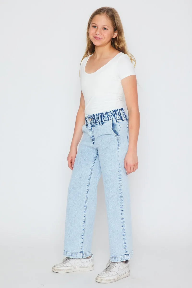 Rubi High Rise Wide Leg Kids Jeans