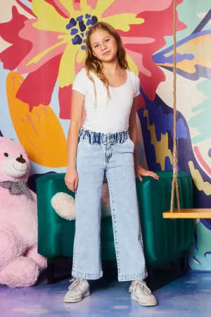 Rubi High Rise Wide Leg Kids Jeans
