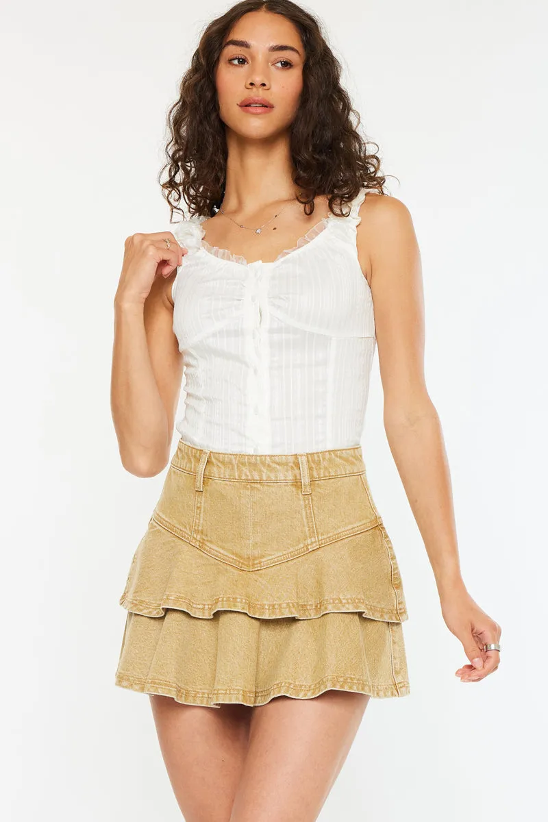 Rue High Rise Mini Denim Skirt