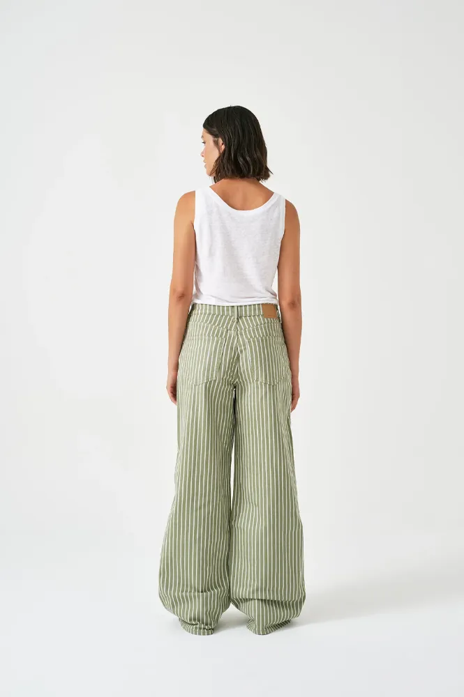 Seventy   Mochi Blake Vintage Moss Stripe Jeans