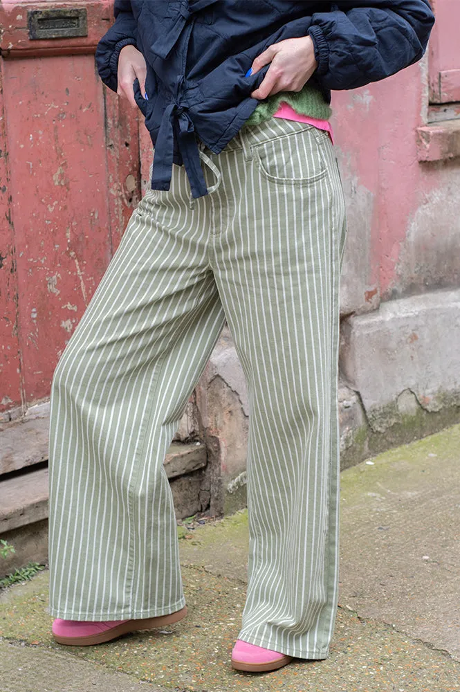 Seventy   Mochi Blake Vintage Moss Stripe Jeans