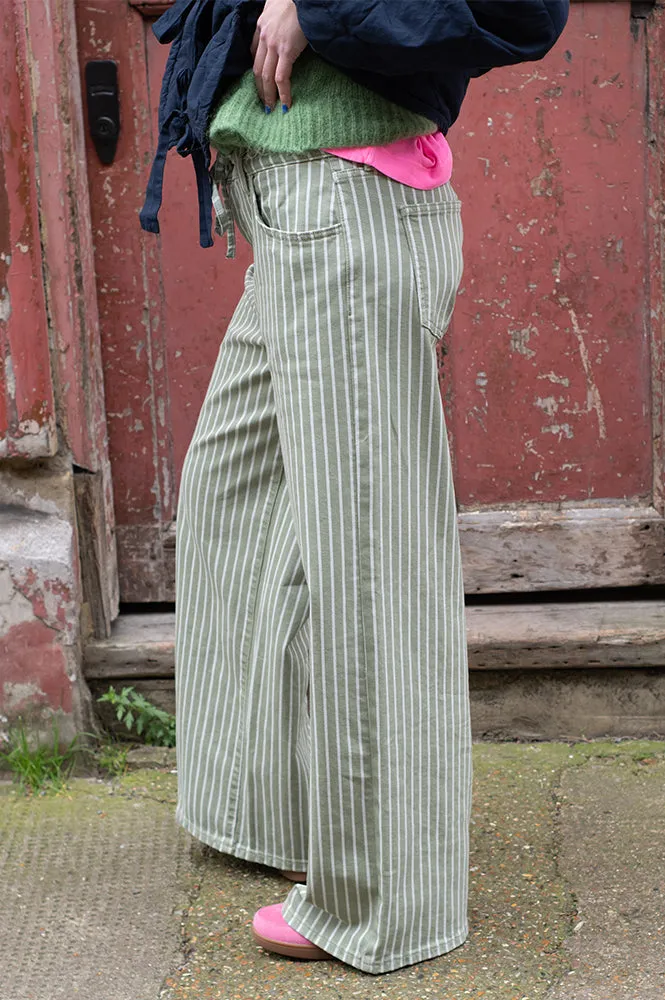 Seventy   Mochi Blake Vintage Moss Stripe Jeans