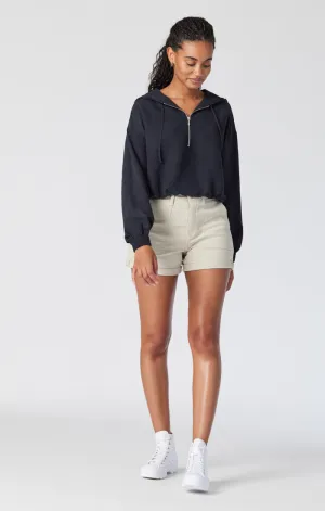 SHEENA STRAIGHT SHORTS IN OATMEAL TWILL