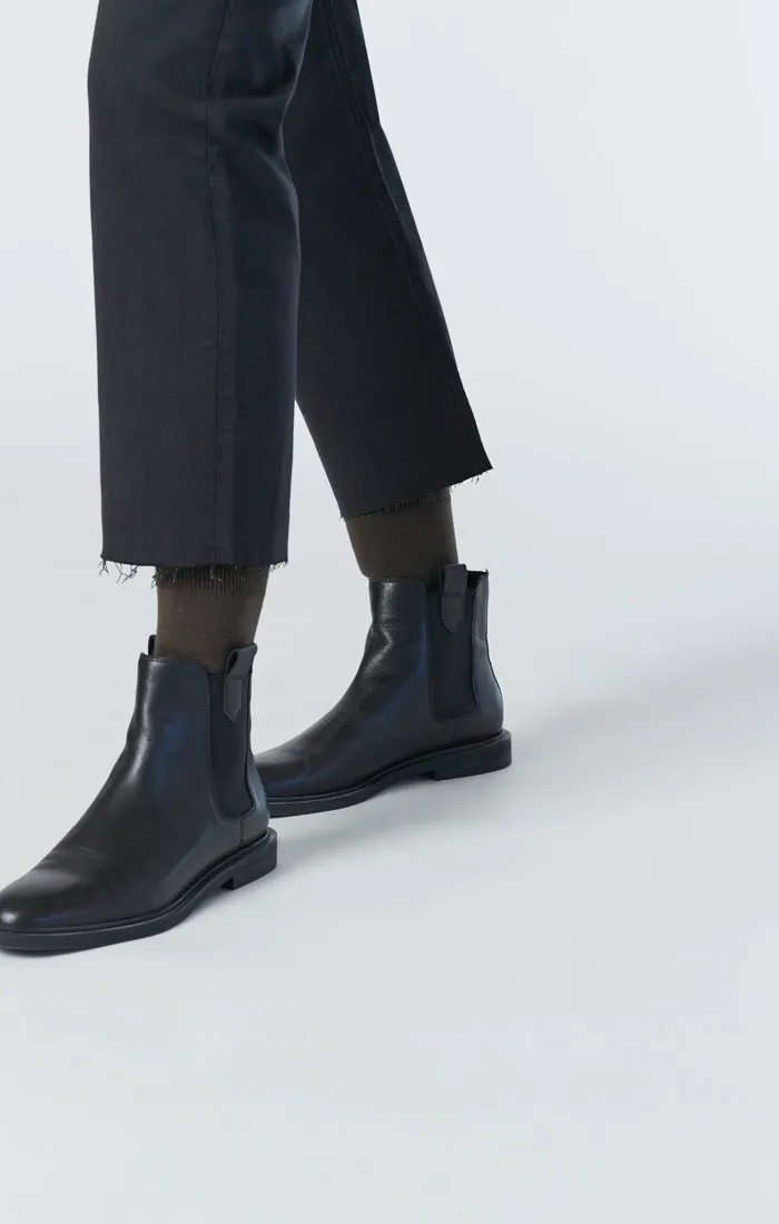 SHELIA FRONT POCKET STRAIGHT IN BLACK BEAUTY TWILL