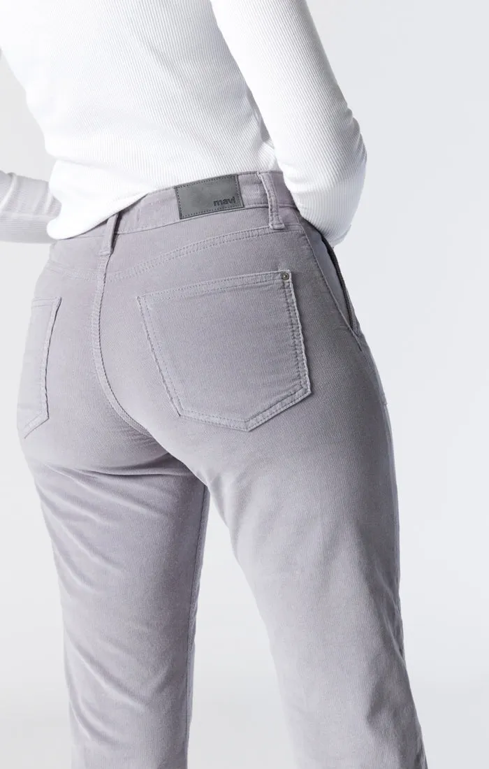 SHELIA FRONT POCKET STRAIGHT IN QUARRY CORD