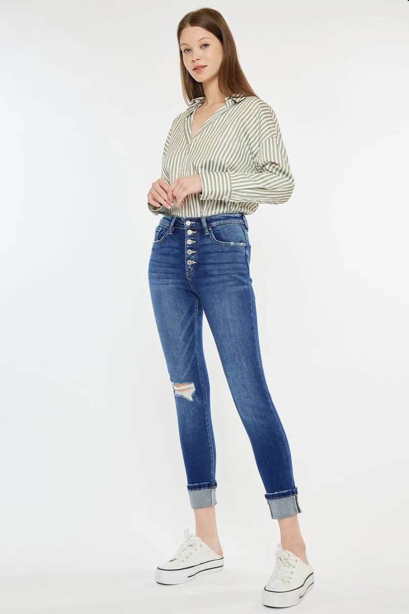 Sparrow High Rise Cigarette Leg Jeans