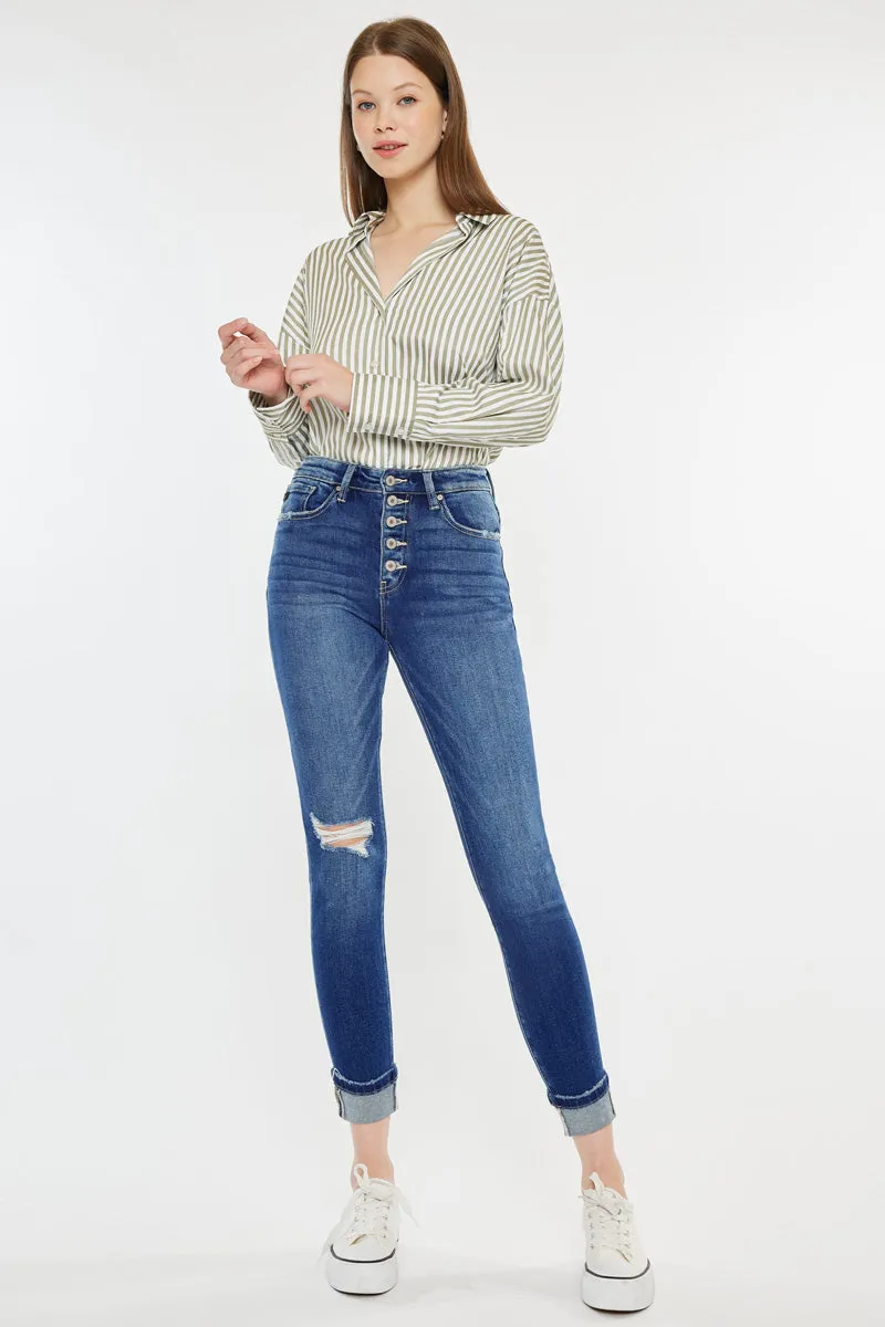 Sparrow High Rise Cigarette Leg Jeans