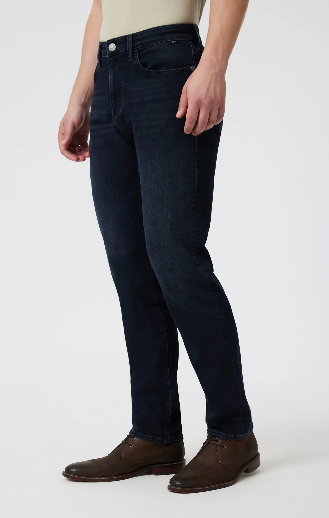 STEVE  ATHLETIC FIT IN BLUE BLACK BRUSHED SUPERMOVE