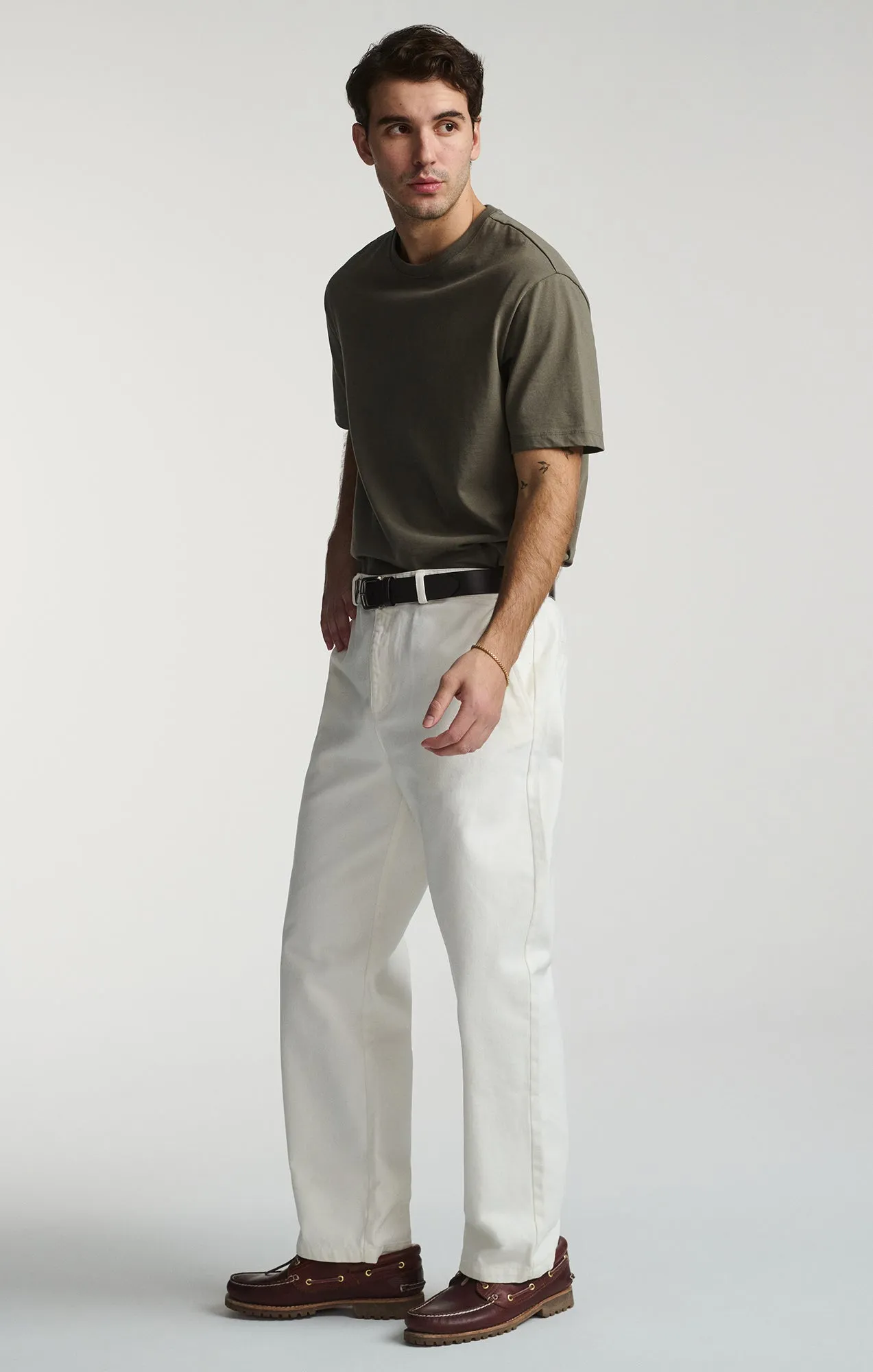 STRAIGHT LEG PANTS IN ANTIQUE WHITE