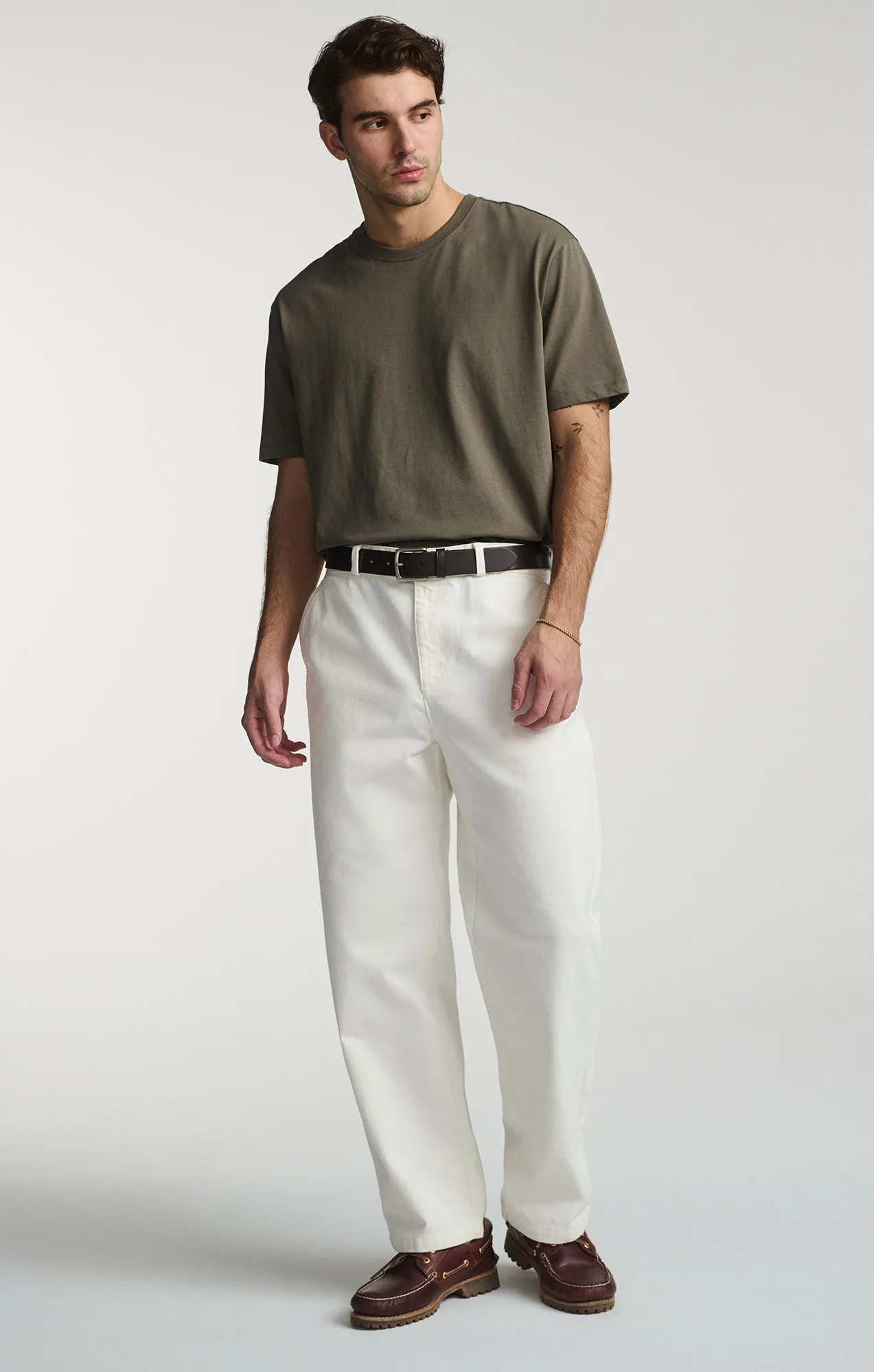 STRAIGHT LEG PANTS IN ANTIQUE WHITE