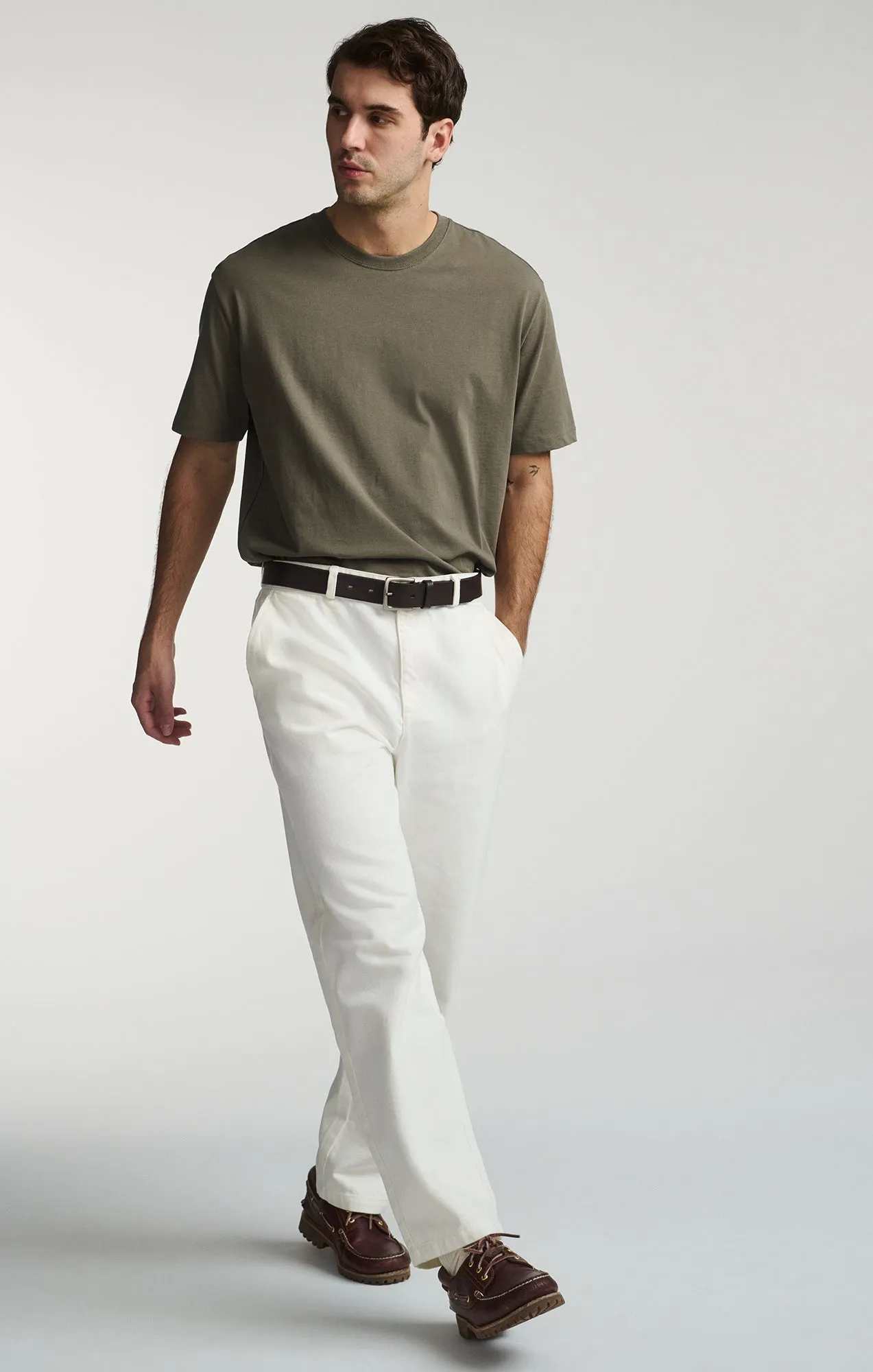 STRAIGHT LEG PANTS IN ANTIQUE WHITE