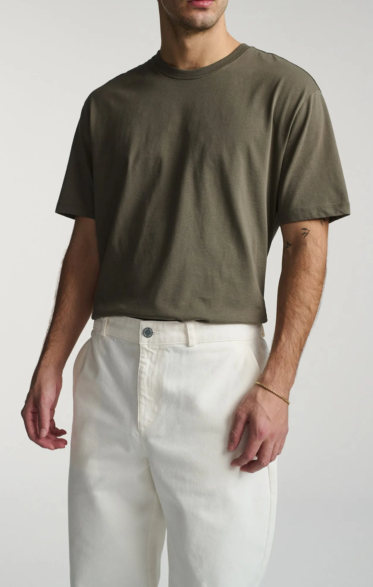 STRAIGHT LEG PANTS IN ANTIQUE WHITE