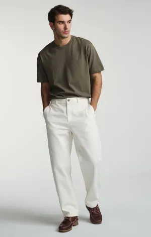 STRAIGHT LEG PANTS IN ANTIQUE WHITE