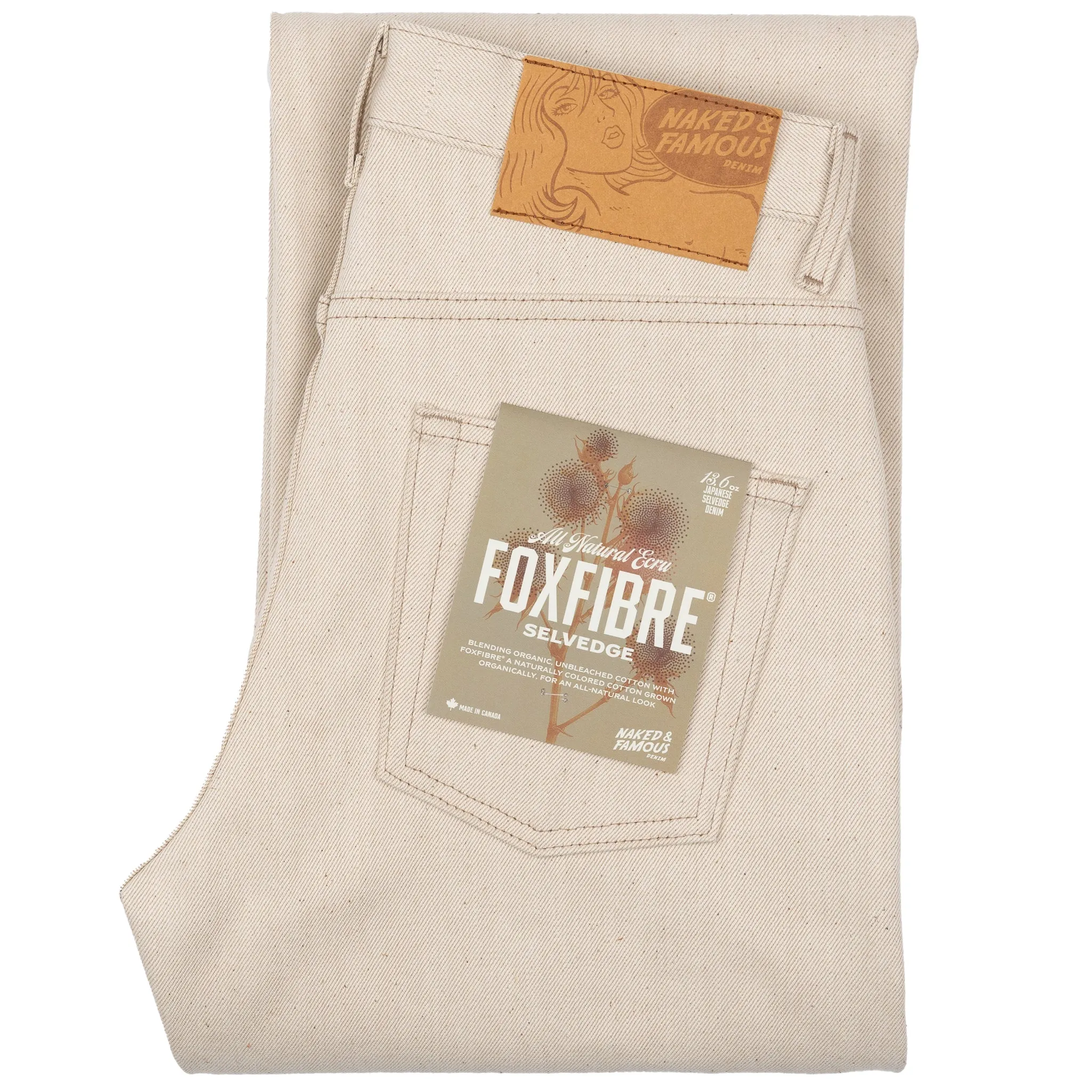 Strong Guy - All Natural Ecru Foxfibre® Selvedge