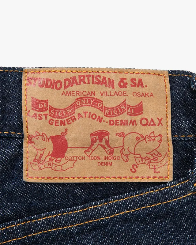 Studio D'Artisan D1891 13oz Selvedge Regular Straight Mens Jeans - Onewash