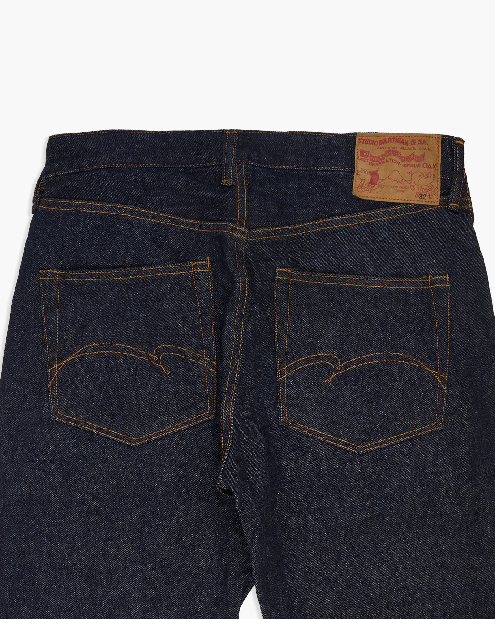 Studio D'Artisan D1891 13oz Selvedge Regular Straight Mens Jeans - Onewash