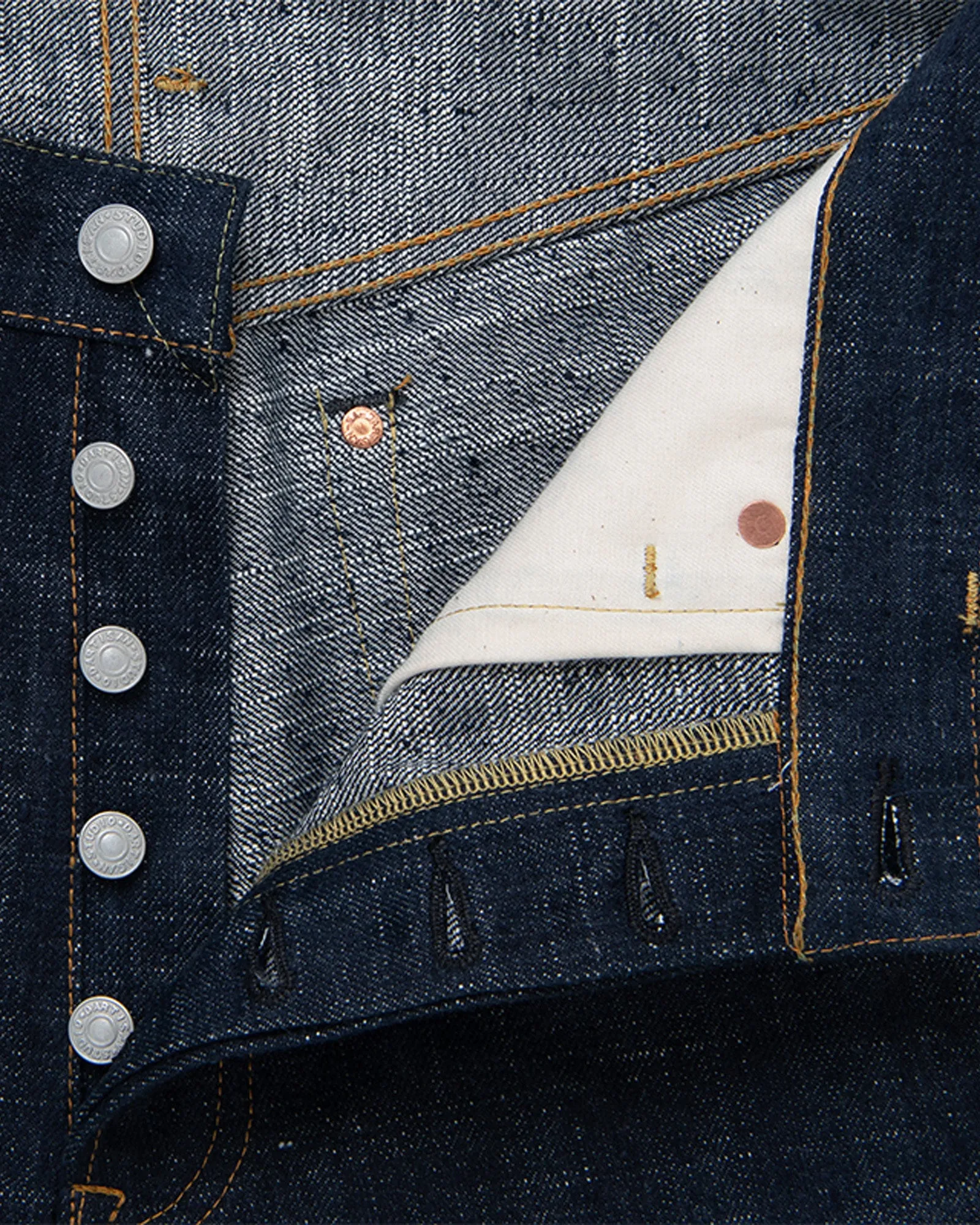 Studio D'Artisan SD-1001 'GL3' 15oz Selvedge Regular Straight Mens Jeans - Onewash