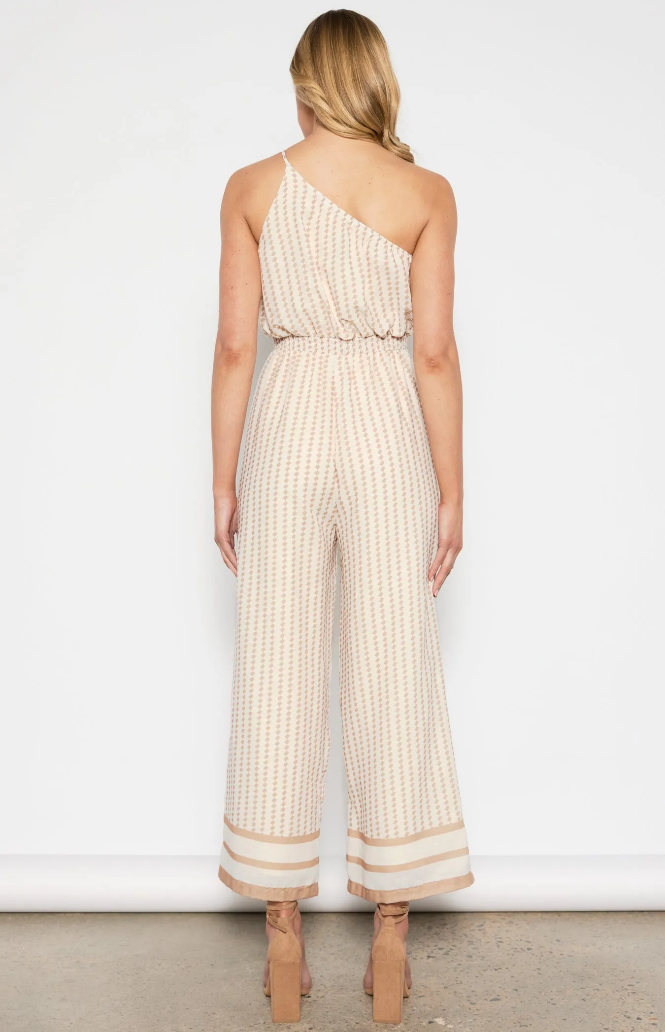 Style State Geo Print Jumpsuit White