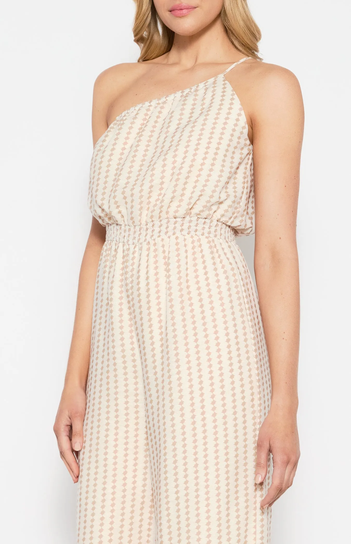 Style State Geo Print Jumpsuit White
