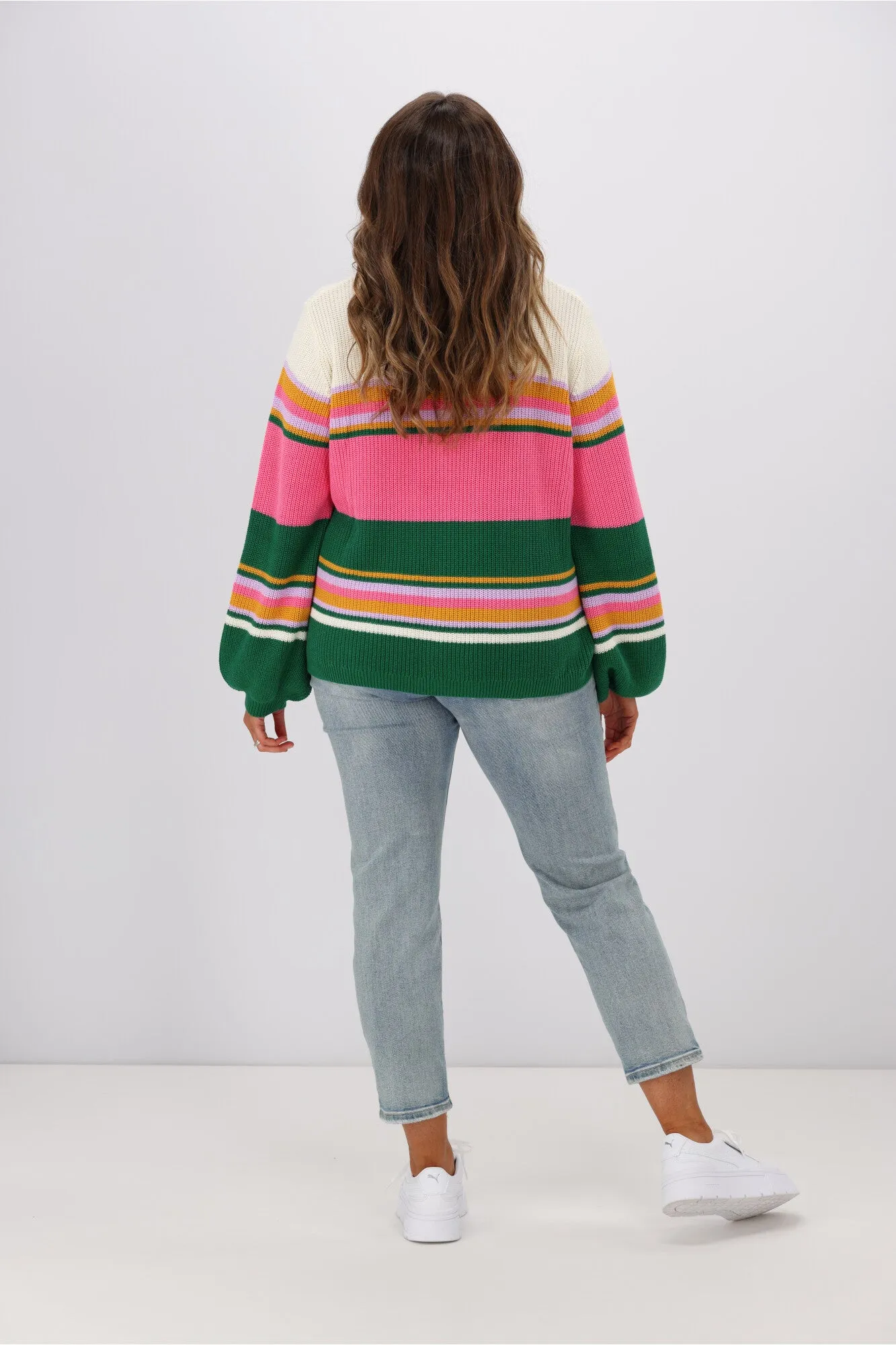 Sugarhill Brighton Marina Jumper Irregular Stripes Multi