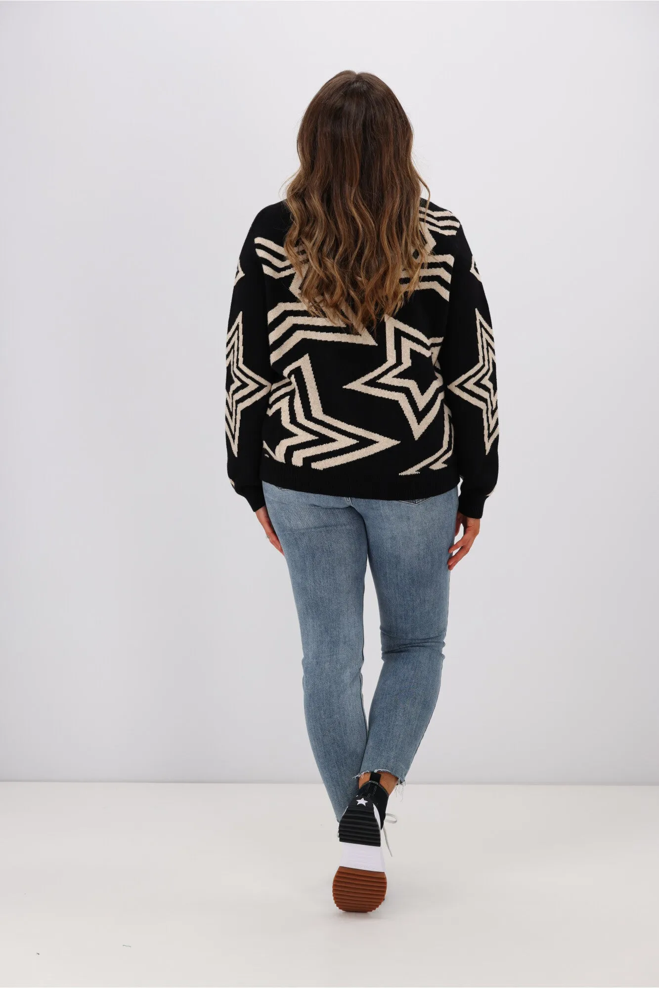 Sugarhill Brighton Thalia Jumper Star Explosion Black