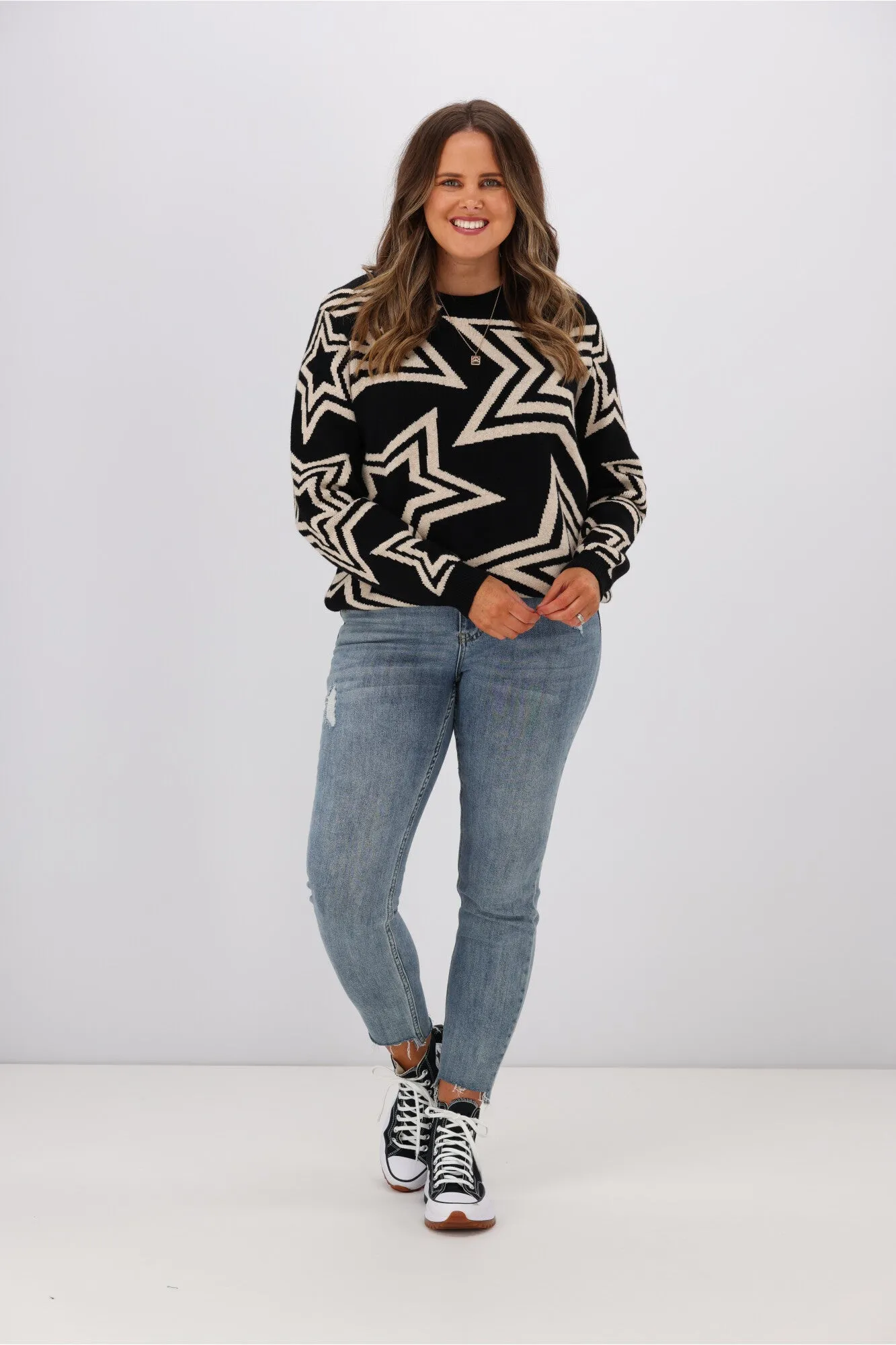 Sugarhill Brighton Thalia Jumper Star Explosion Black