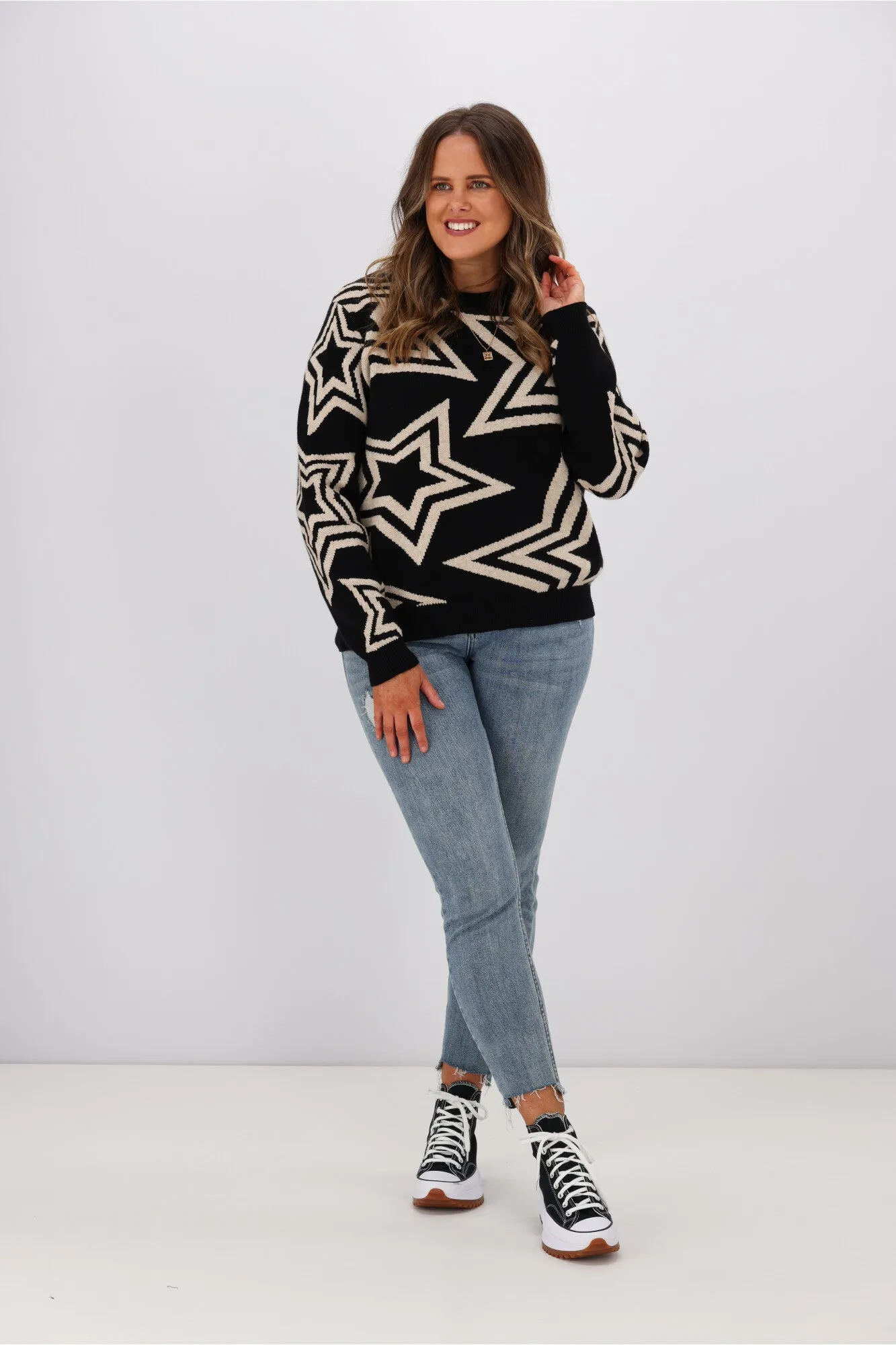 Sugarhill Brighton Thalia Jumper Star Explosion Black