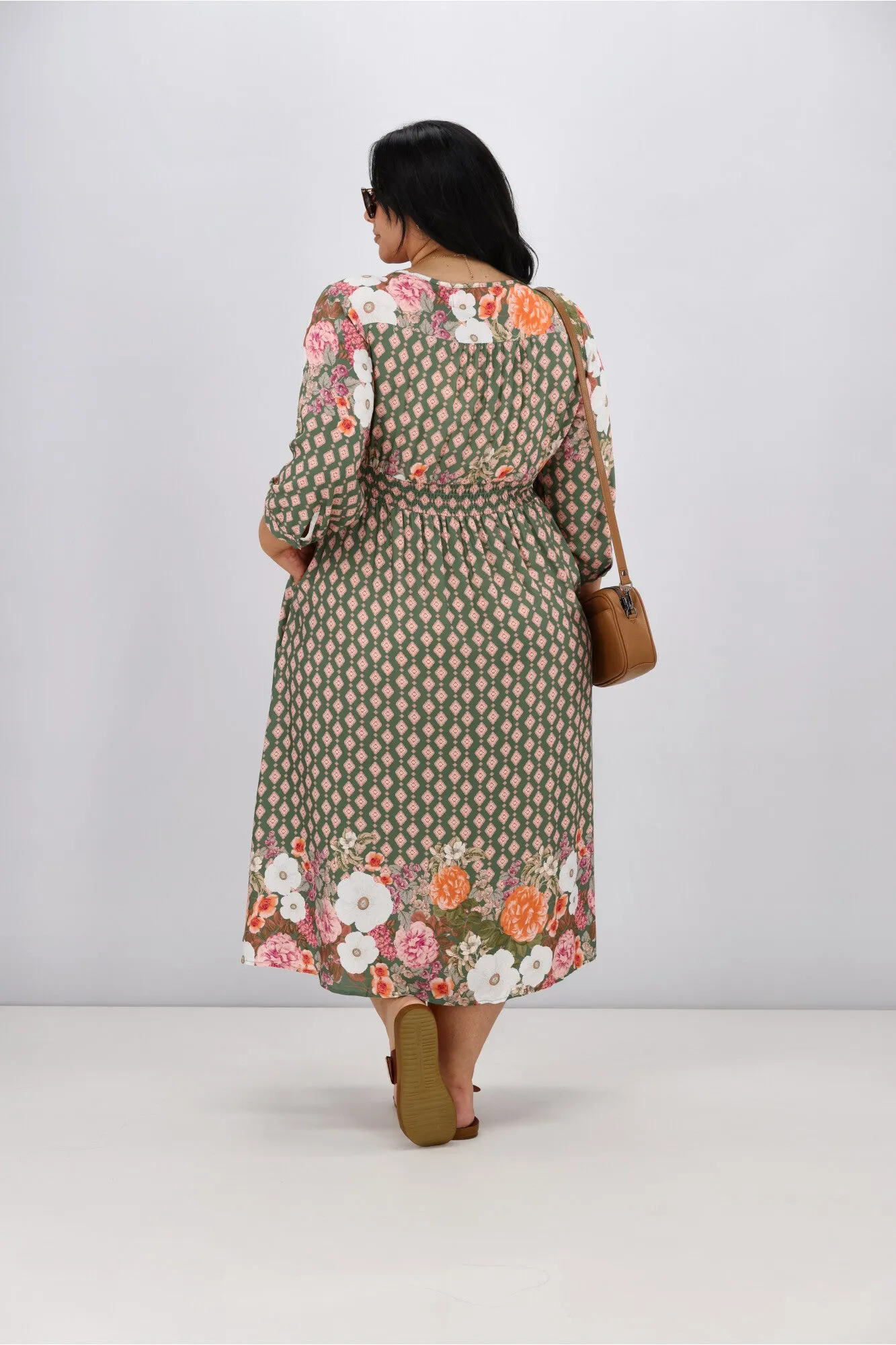 Sunday Boho Arwen Dress Boarder Floral