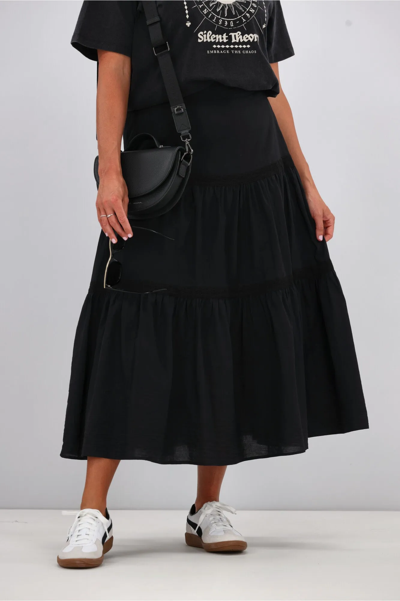 Sunday Boho Ebony Skirt Black