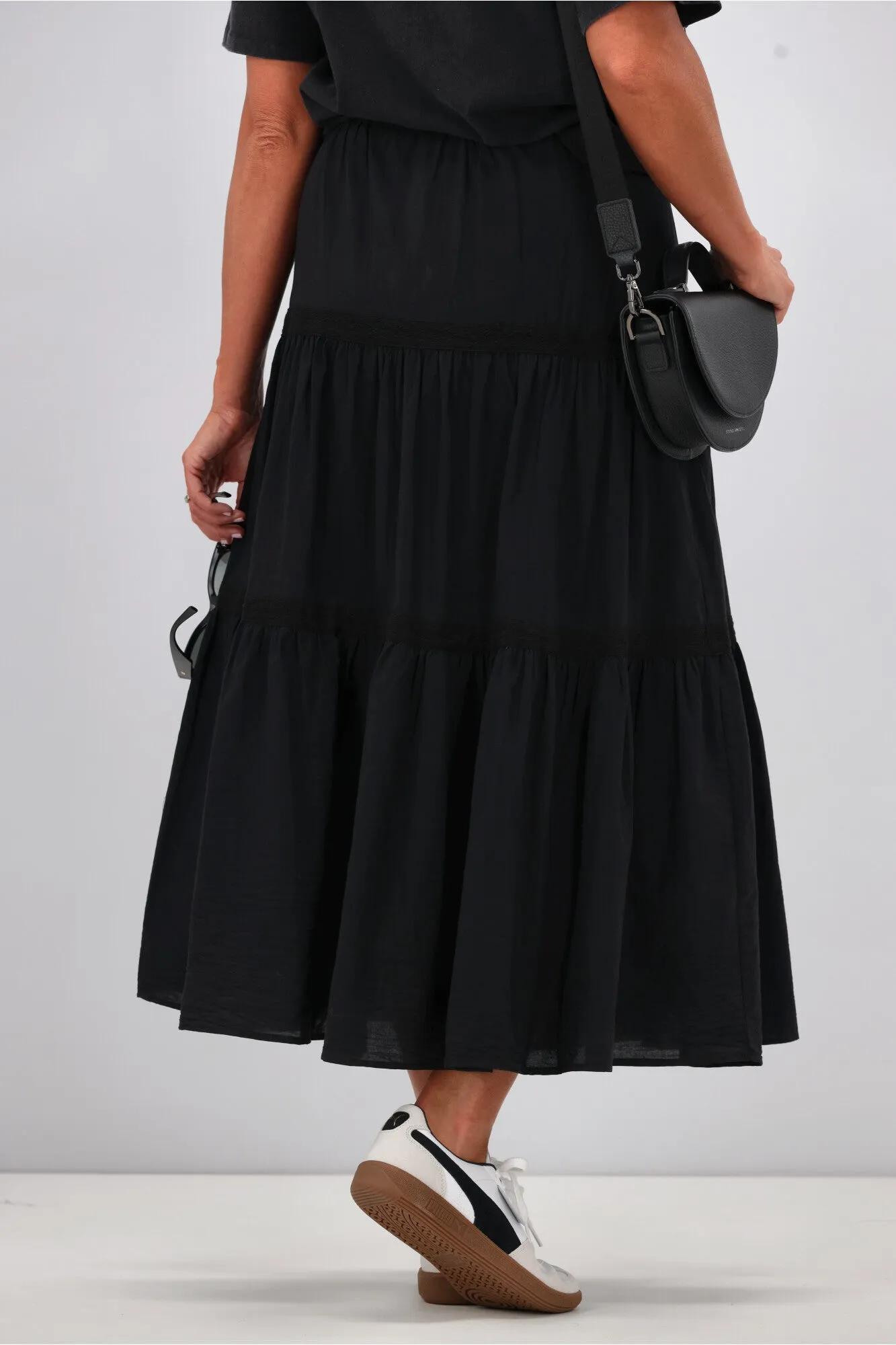 Sunday Boho Ebony Skirt Black