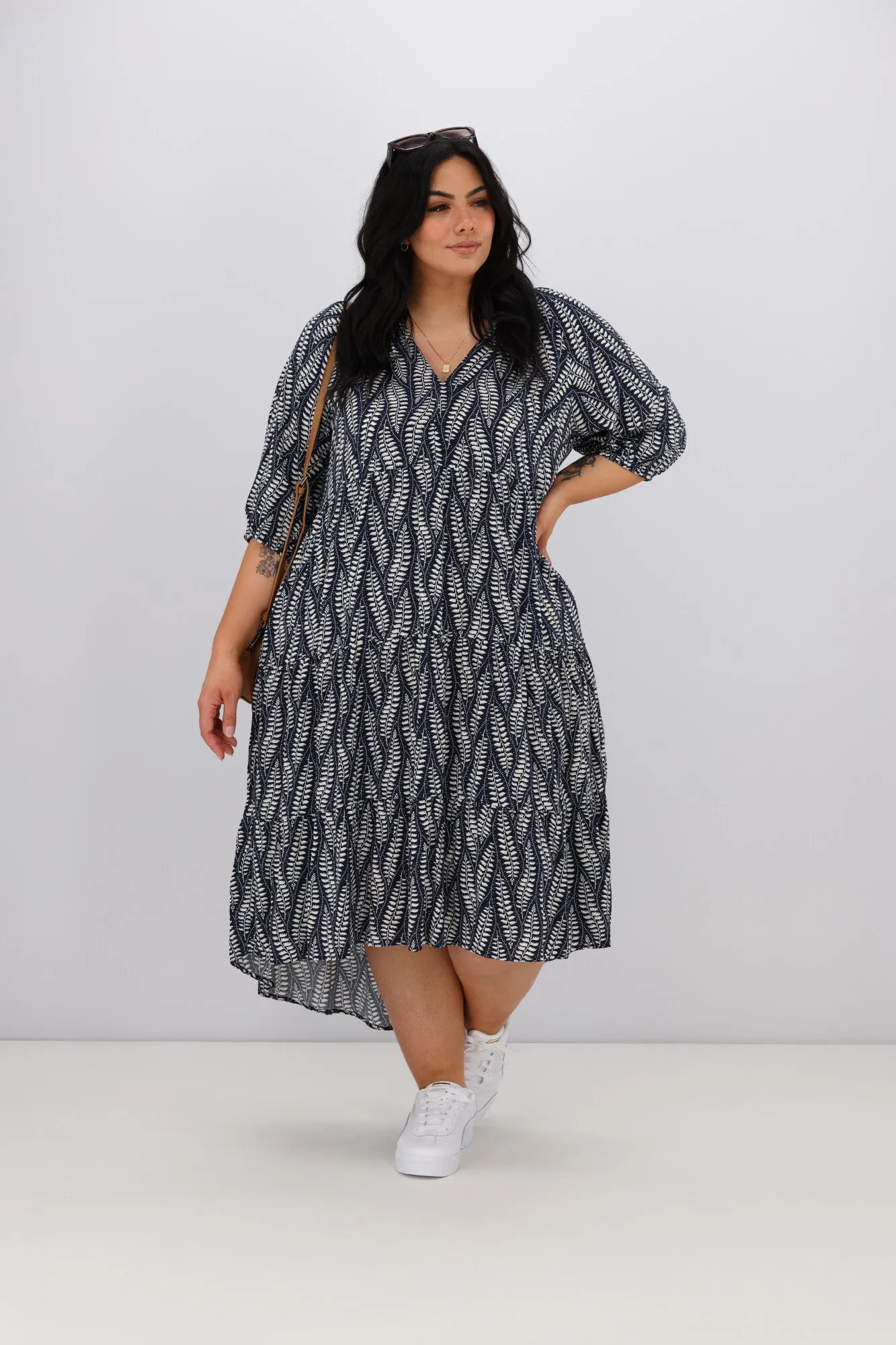 Sunday Boho Katina Fern Dress Navy